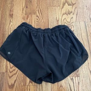 Black Lulu Lemon Hotty Hot shorts